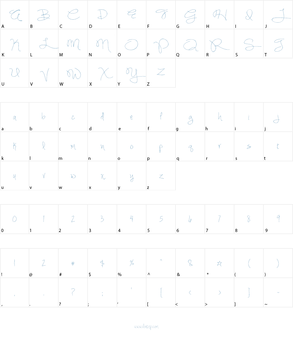 Simply*Glamorous Font Character